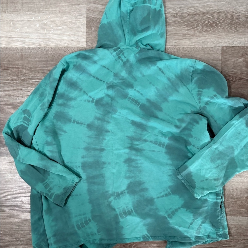 Green Tie-Dye Hooded Jacket - Picture 6 of 7